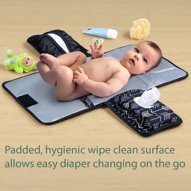 Diaper changing clutch