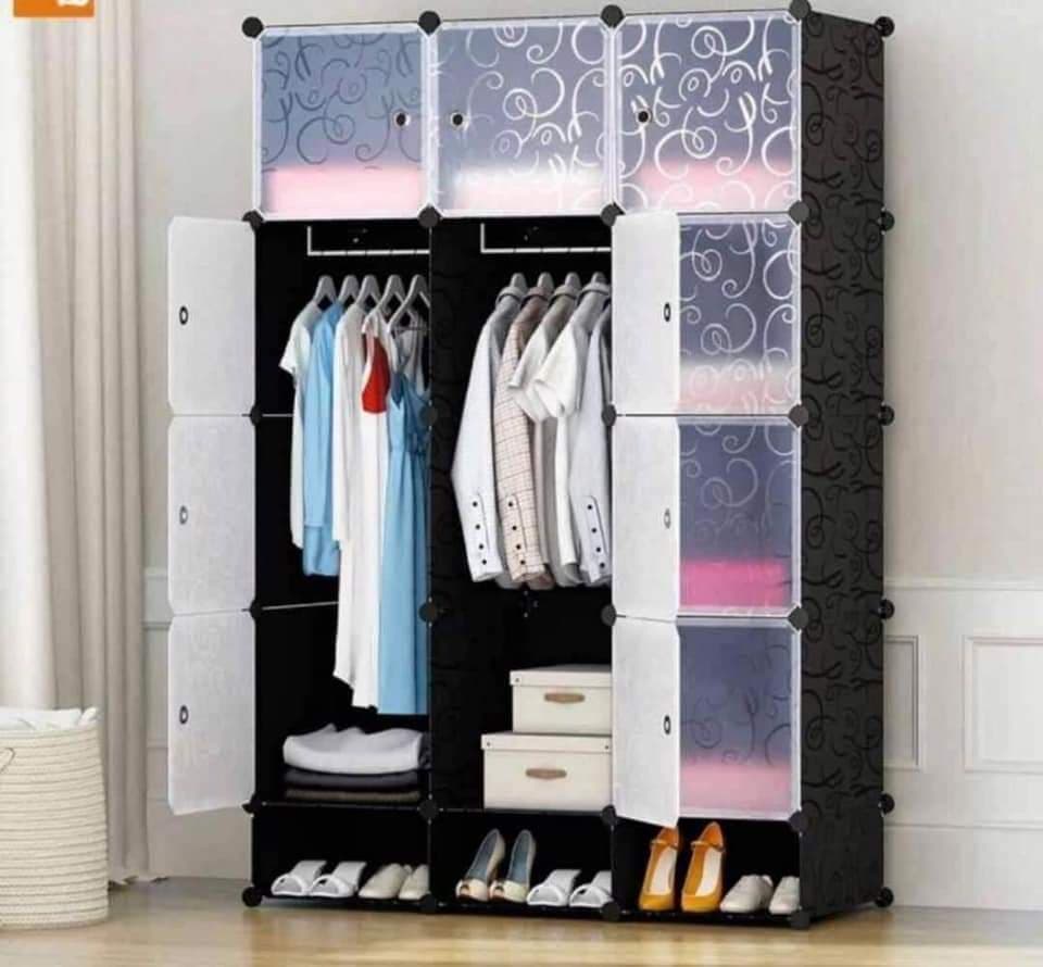 Image of a 3 Column  Plastic Wardrobe